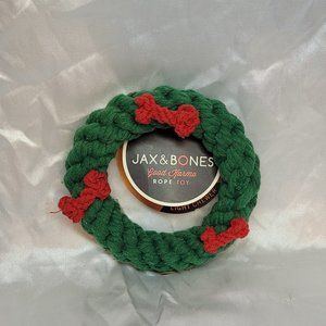 Jax & Bones Good Karma Rope Chew Toy Holiday Wreath Ring 5.5" Washable NWT